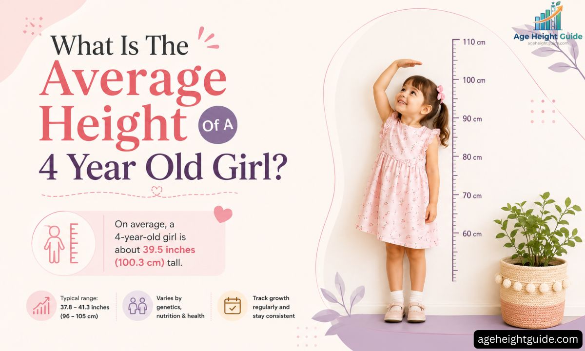 average height of a 4 year old girl