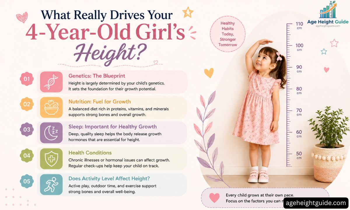 average height of a 4 year old girl