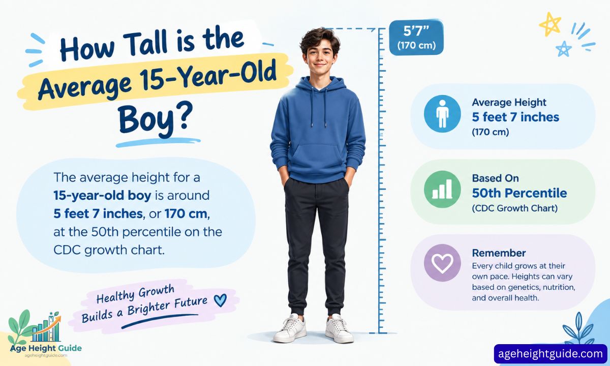 average height for a 15-year-old boy