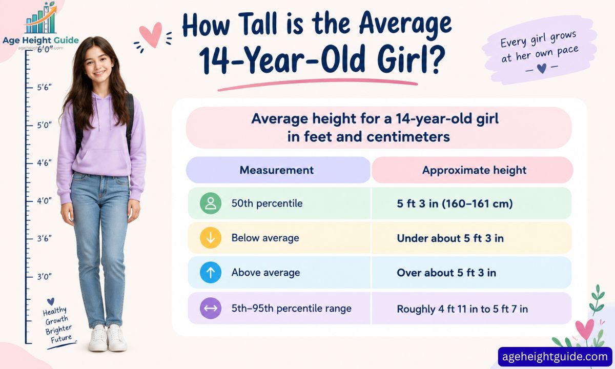 average height for a 14-year-old girl