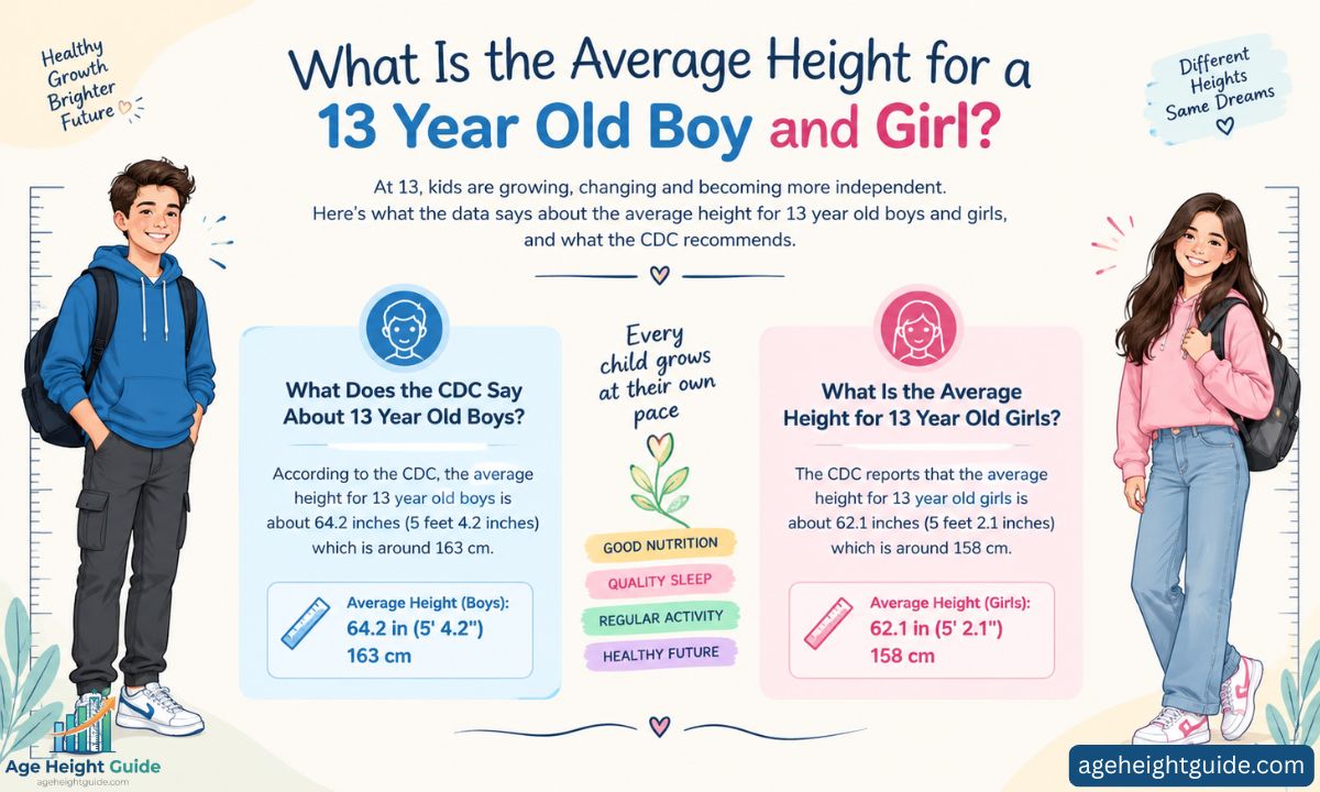 average height for a 13 year old