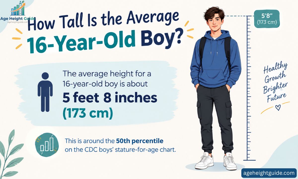 average height for a 16-year-old boy