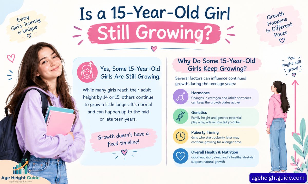 average height for a 15-year-old girl