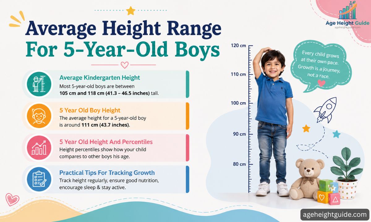average height for a 5 year old boy