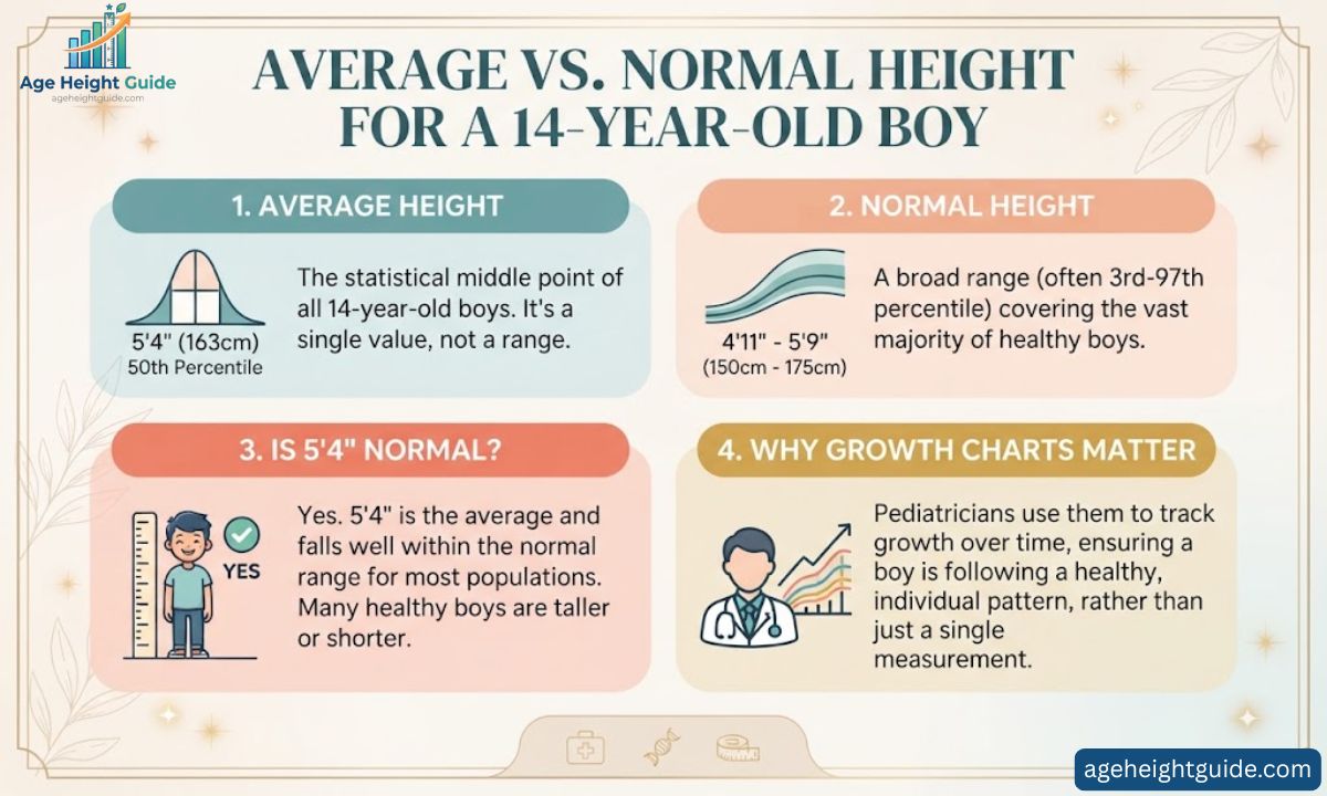 average height for a 14-year-old boy