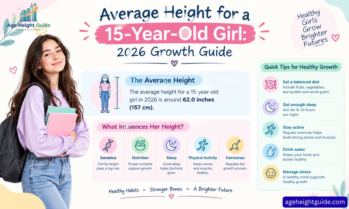 average height for a 15-year-old girl