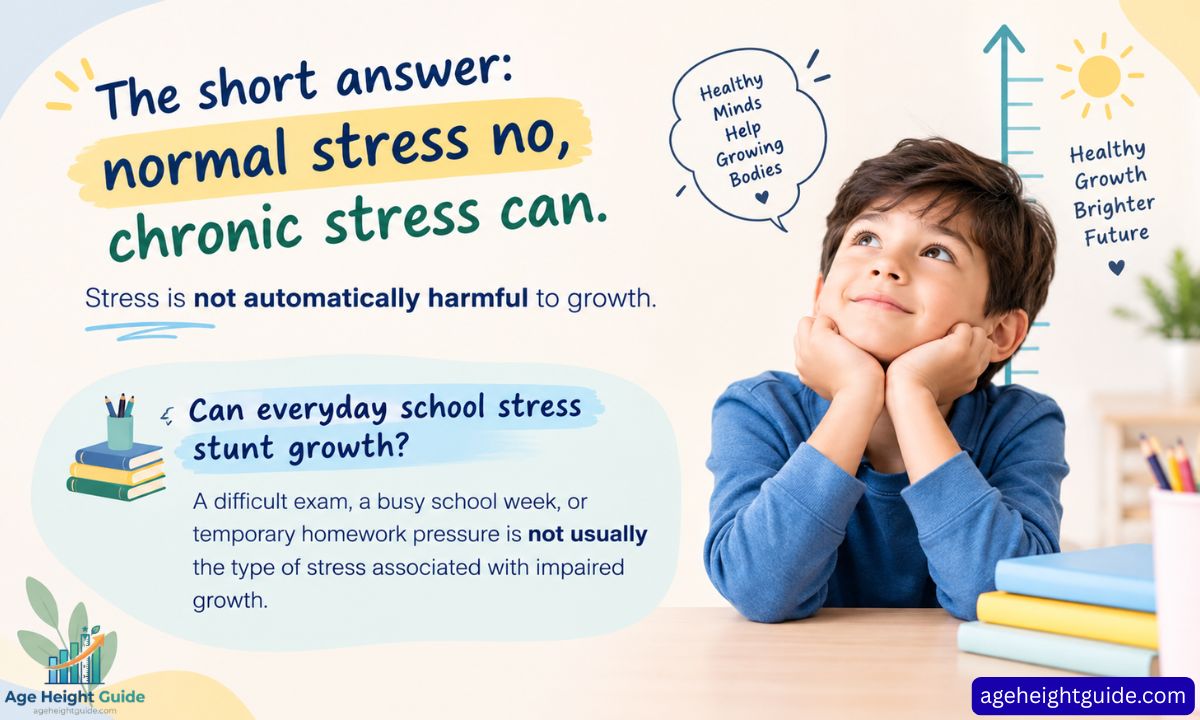 Does stress stunt growth in kids