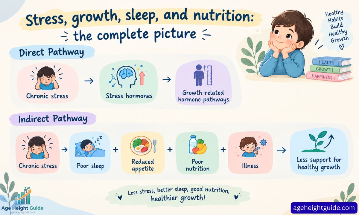 Does stress stunt growth in kids